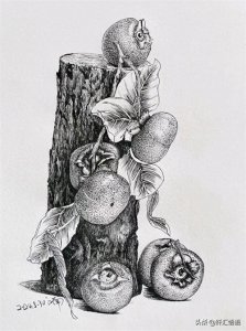 ​细腻的笔触勾勒出一幅幅生动的图案，展现出钢笔画独特的艺术美感