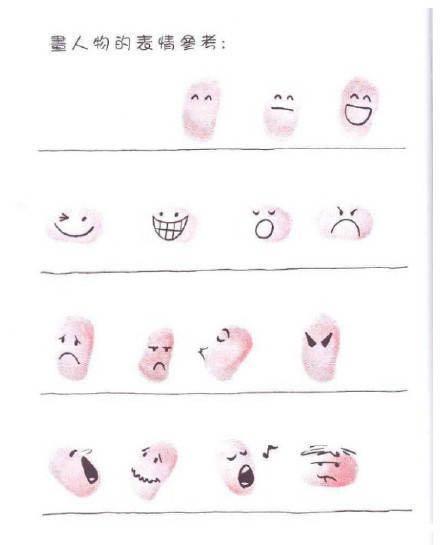 创意指印简笔画，一起创作独一无二专属你的画