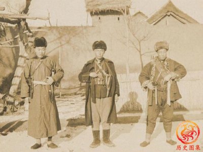 ​一组民国土匪老照片：图四是漂亮女土匪，图五是土匪头子谢文东