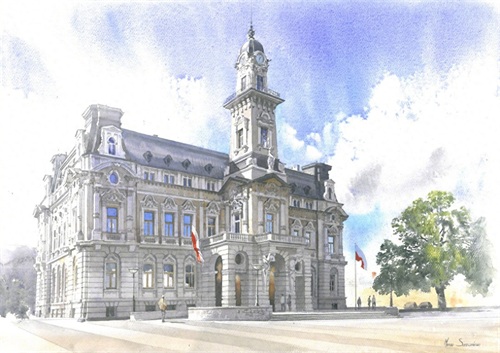 清新通透的画面，引人入深的美景，一组超好看的水彩风景绘画作品