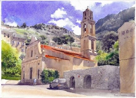 清新通透的画面，引人入深的美景，一组超好看的水彩风景绘画作品