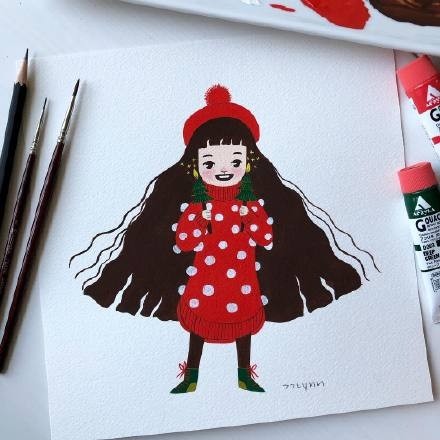 可爱的形象，创意的构图，一组非常好看的治愈系小清新插画作品