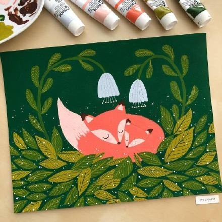 可爱的形象，创意的构图，一组非常好看的治愈系小清新插画作品