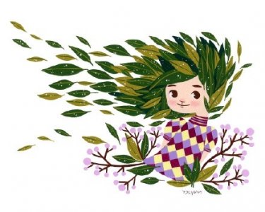 ​可爱的形象，创意的构图，一组非常好看的治愈系小清新插画作品