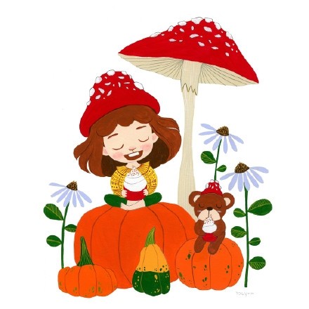 可爱的形象，创意的构图，一组非常好看的治愈系小清新插画作品