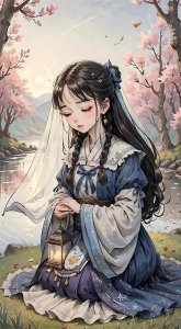 ​怎么制作女孩双手合十虔诚祈祷头像图片高清